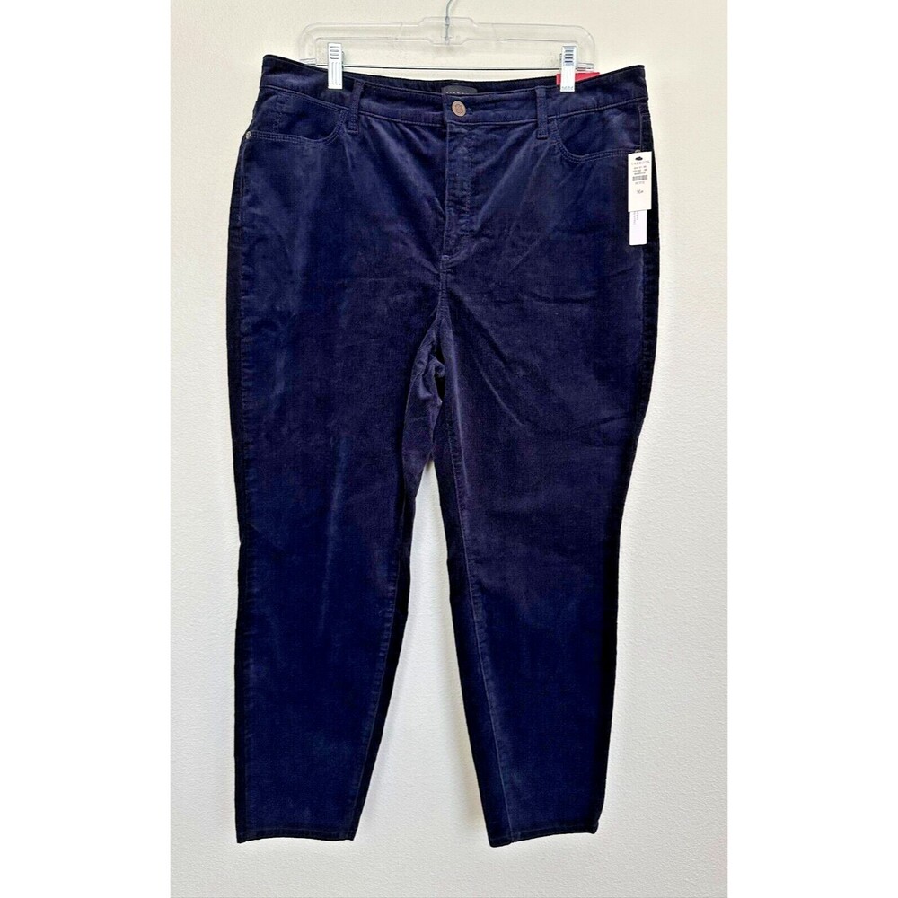 NWT Talbots Corduroy Jegging Curvy Jeans Pants Navy Blue Women's 16P 16 Petite